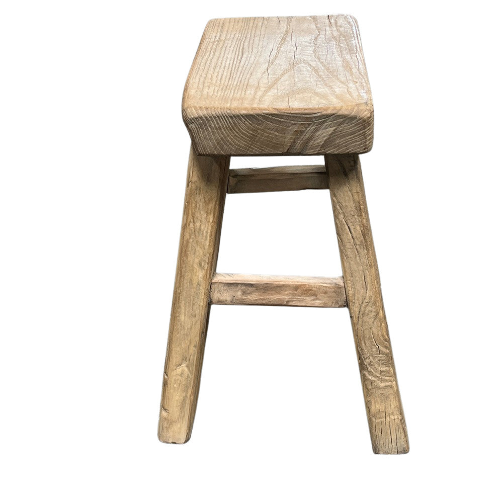 Vintage Small Wooden Stool - Berbere Imports