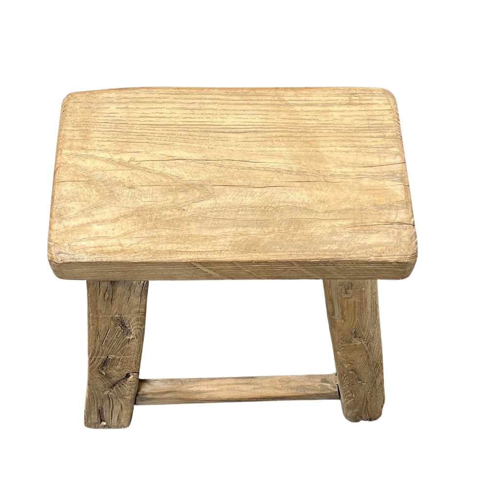 Vintage Small Wooden Stool - Berbere Imports