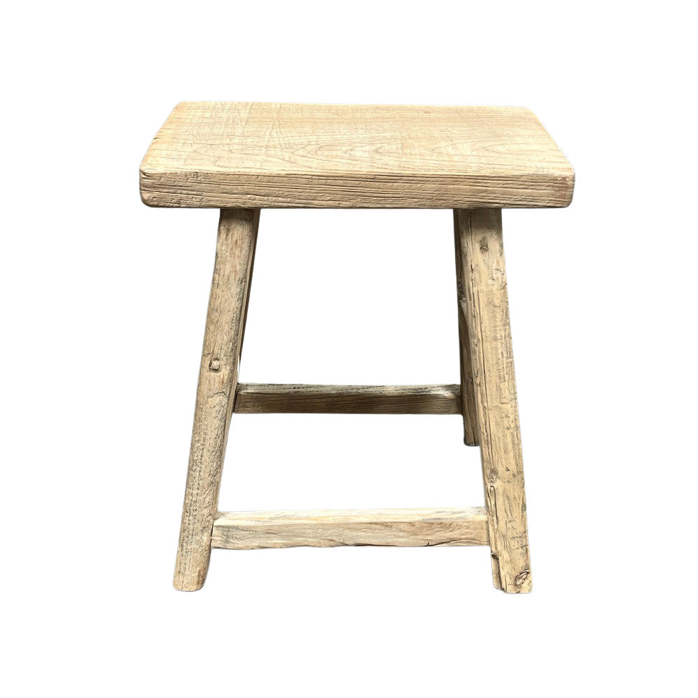 Vintage Small Wooden Stool - Berbere Imports