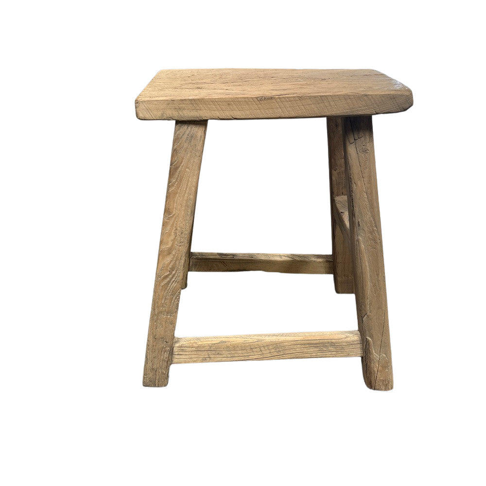 Vintage Small Wooden Stool - Berbere Imports