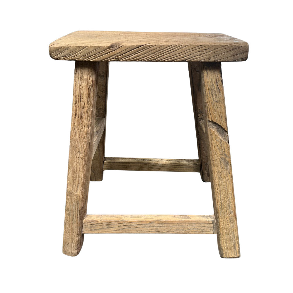 Vintage Small Wooden Stool - Berbere Imports