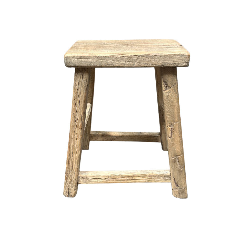 Vintage Small Wooden Stool - Berbere Imports