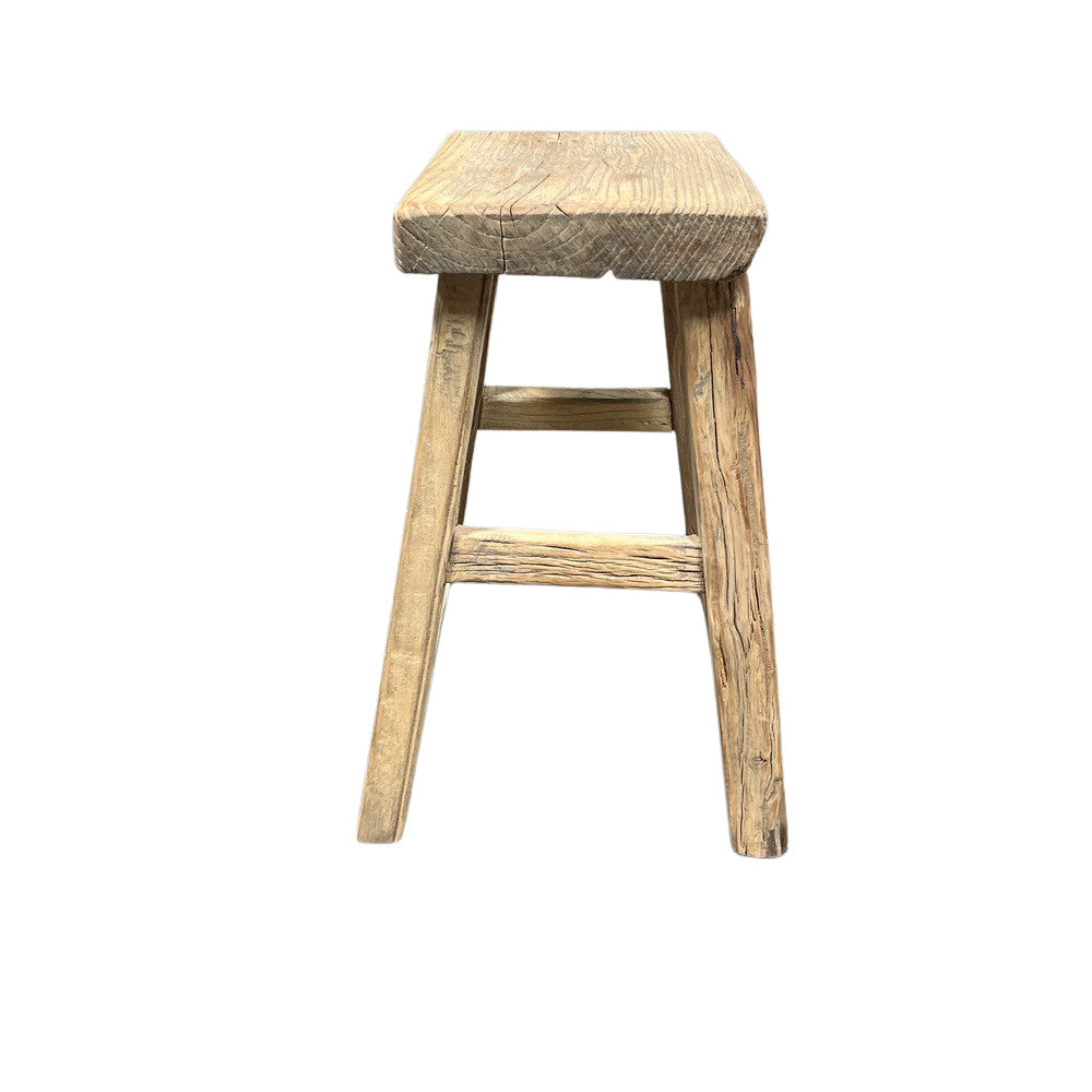 Vintage Small Wooden Stool - Berbere Imports