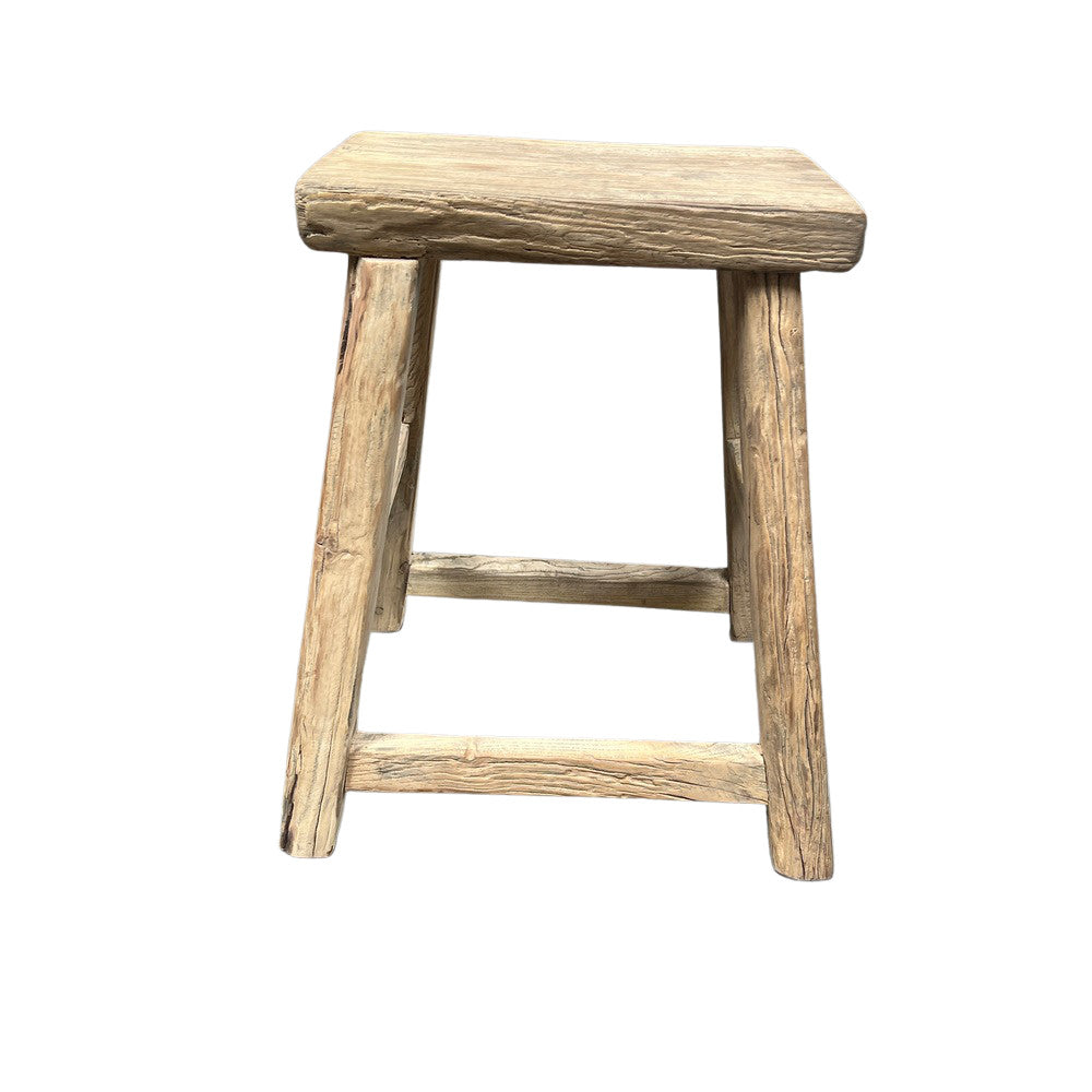 Vintage Small Wooden Stool - Berbere Imports