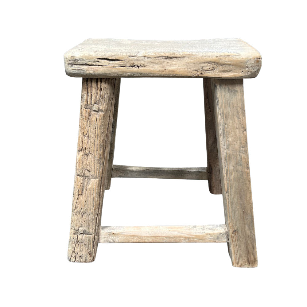 Vintage Small Wooden Stool - Berbere Imports