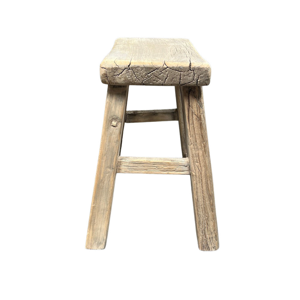 Vintage Small Wooden Stool - Berbere Imports