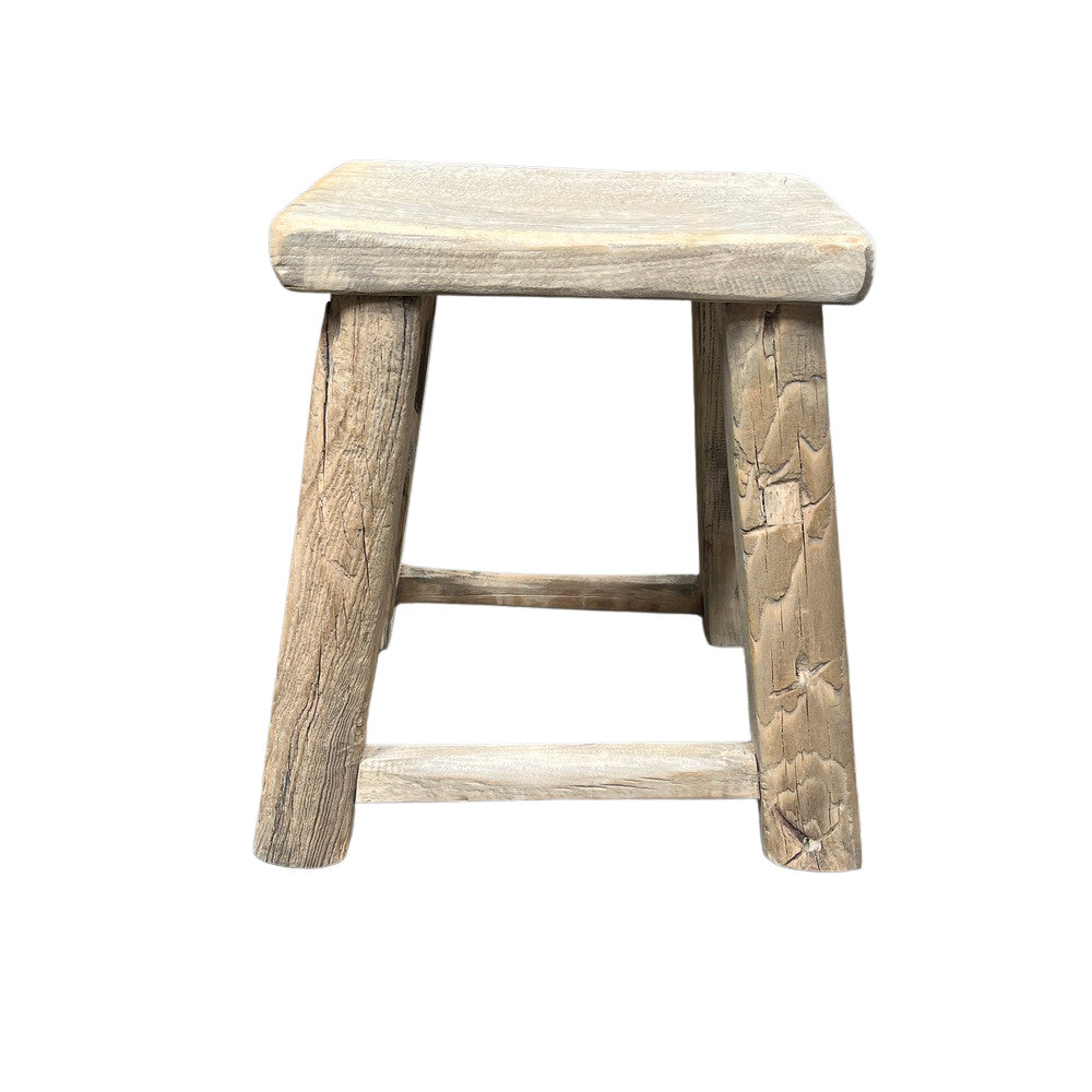 Vintage Small Wooden Stool - Berbere Imports