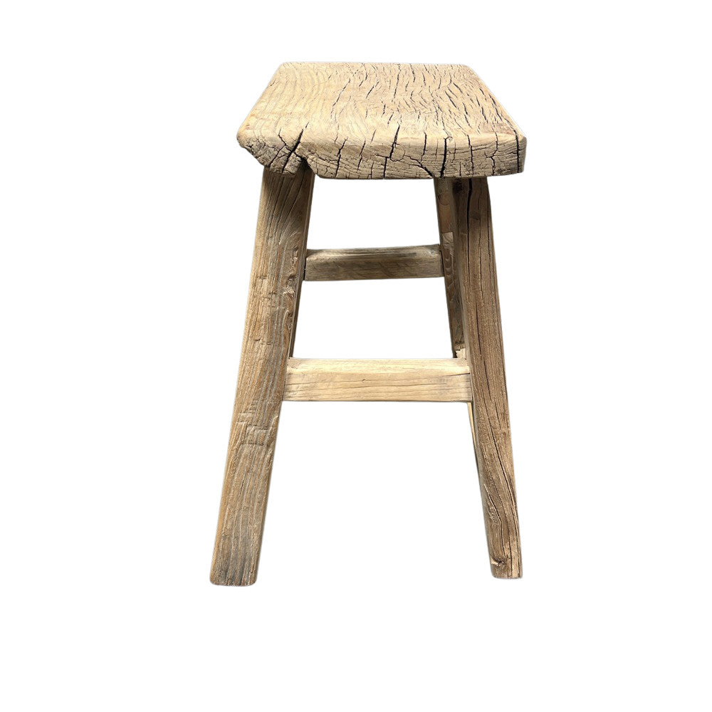 Vintage Small Wooden Stool - Berbere Imports