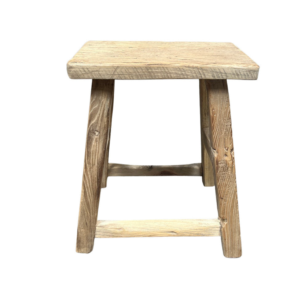 Vintage Small Wooden Stool - Berbere Imports