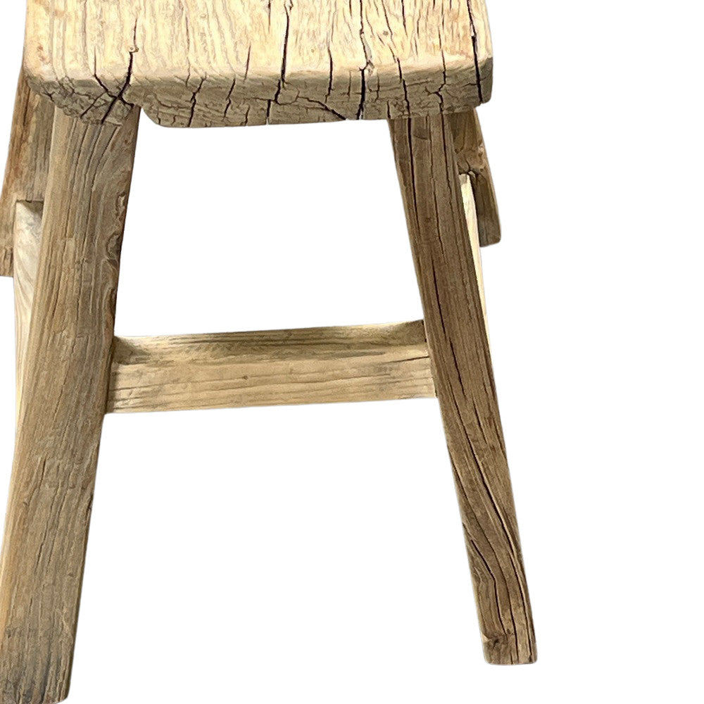 Vintage Small Wooden Stool - Berbere Imports