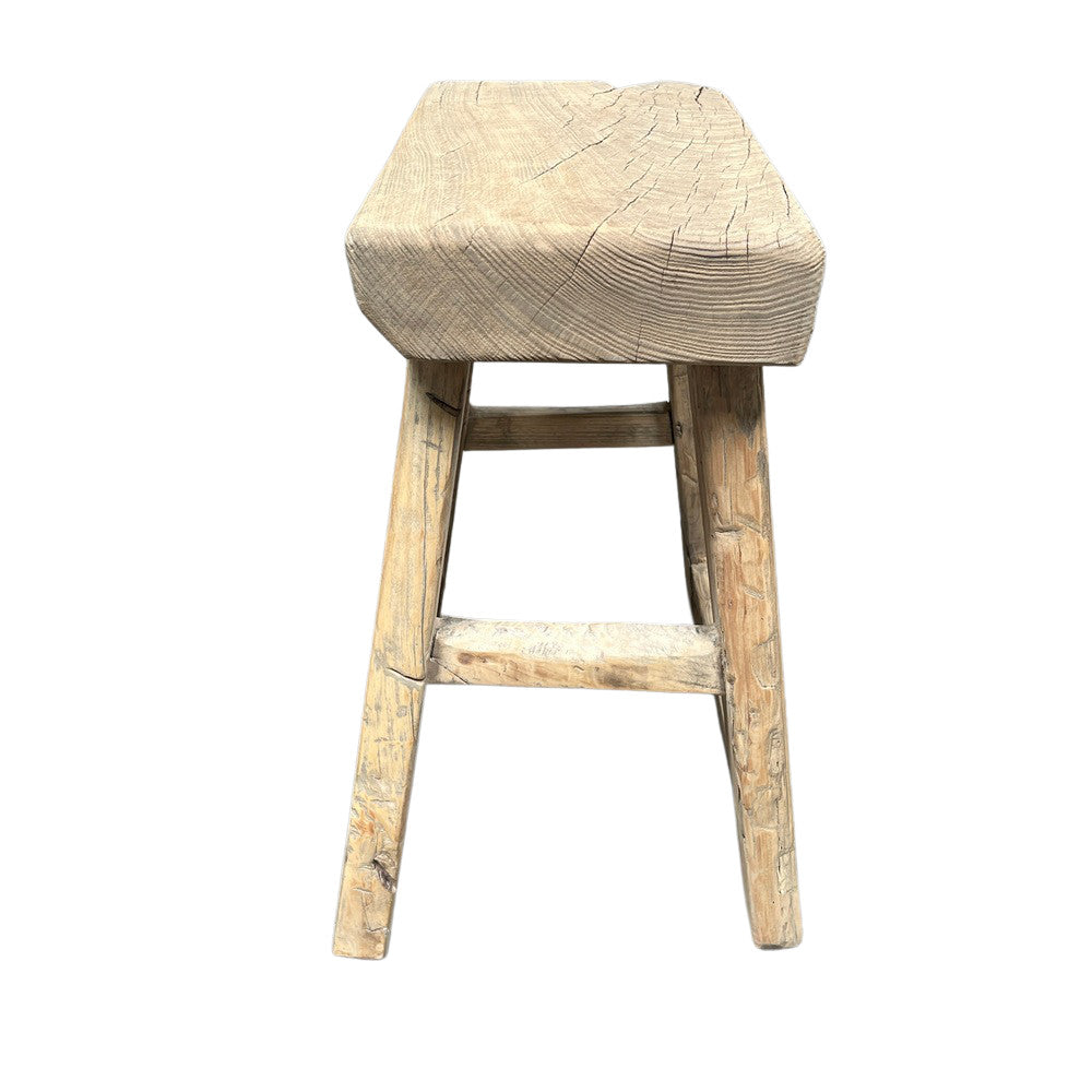 Vintage Small Wooden Stool - Berbere Imports