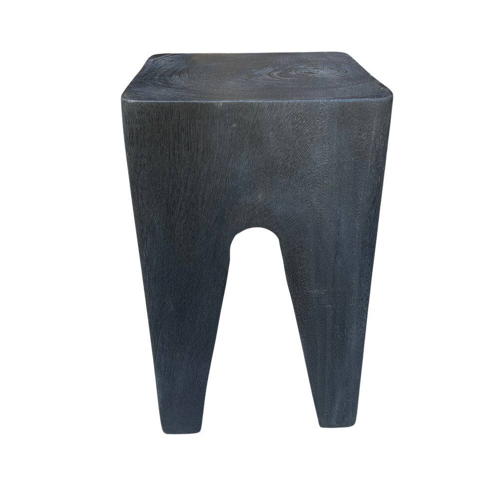 Black Teak Stool - Berbere Imports