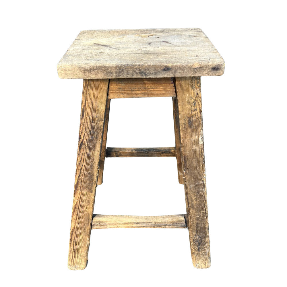 Vintage Wooden Stool - Berbere Imports