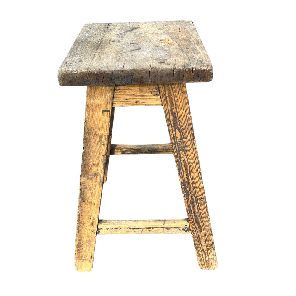 Vintage Wooden Stool - Berbere Imports