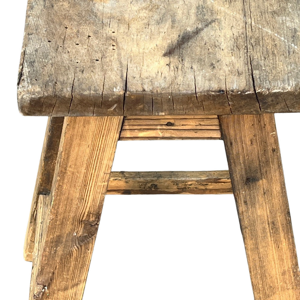 Vintage Wooden Stool - Berbere Imports