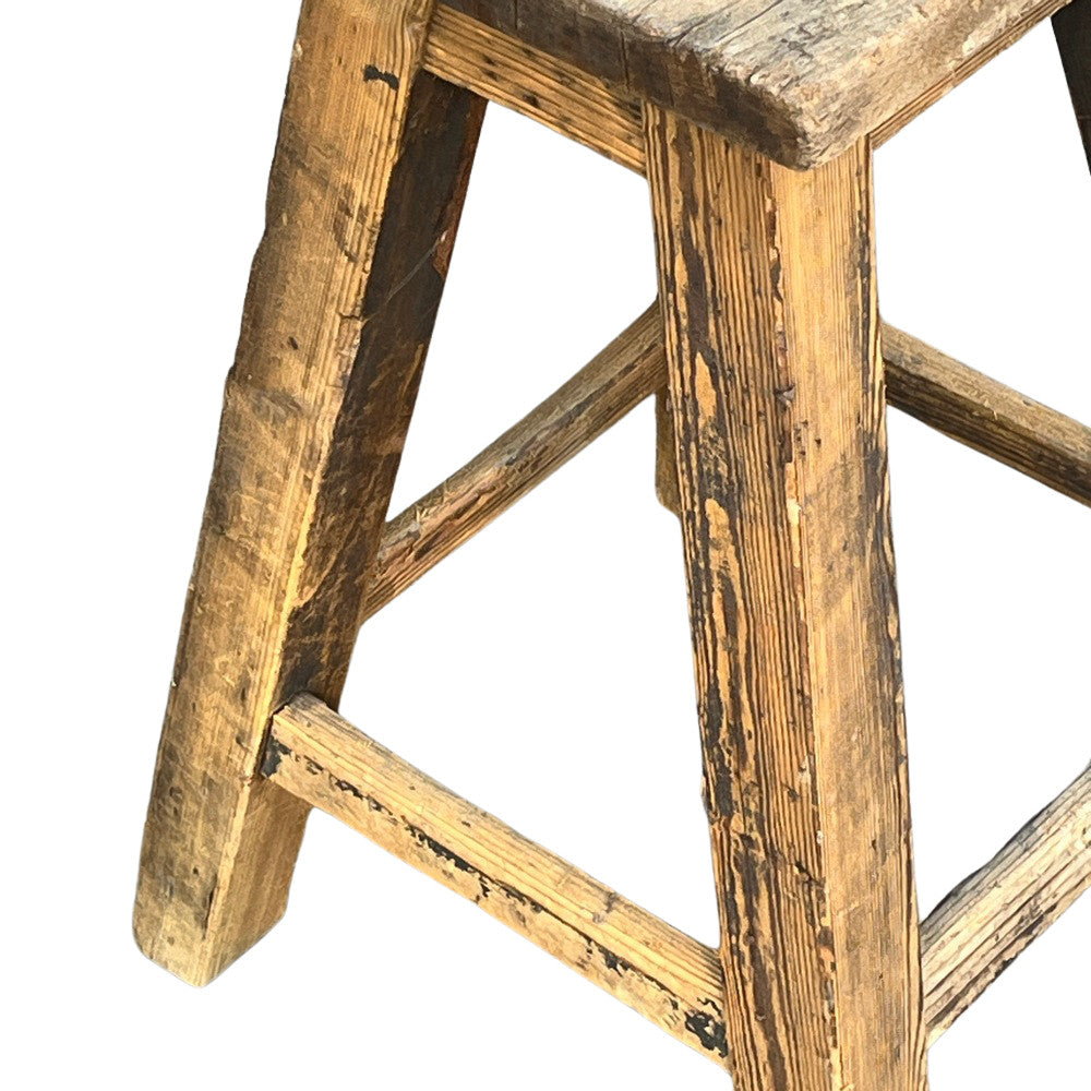 Vintage Wooden Stool - Berbere Imports