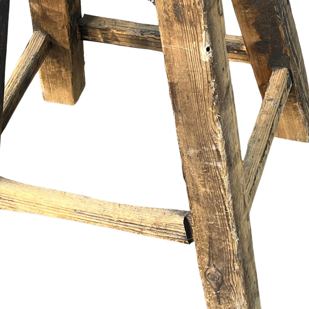 Vintage Wooden Stool - Berbere Imports