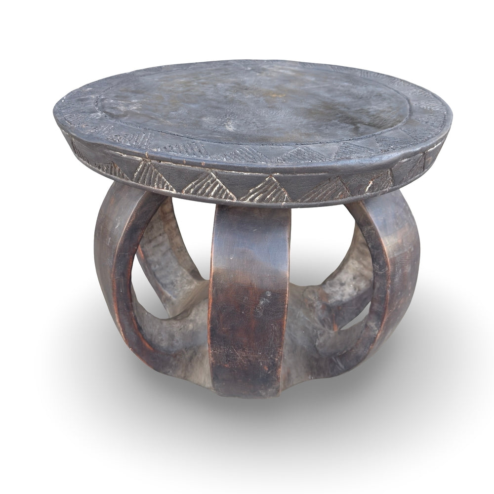 Vintage African Carved Wooden Stool - Berbere Imports