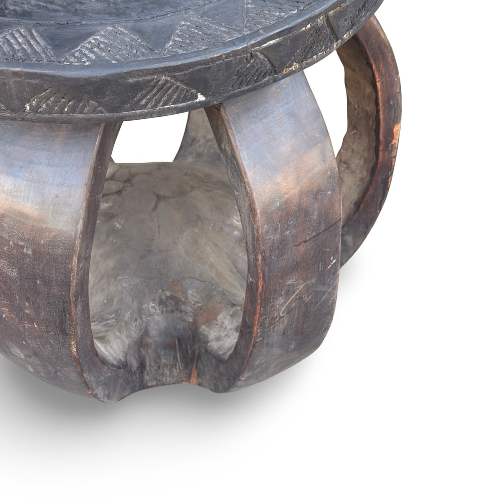 Vintage African Carved Wooden Stool - Berbere Imports