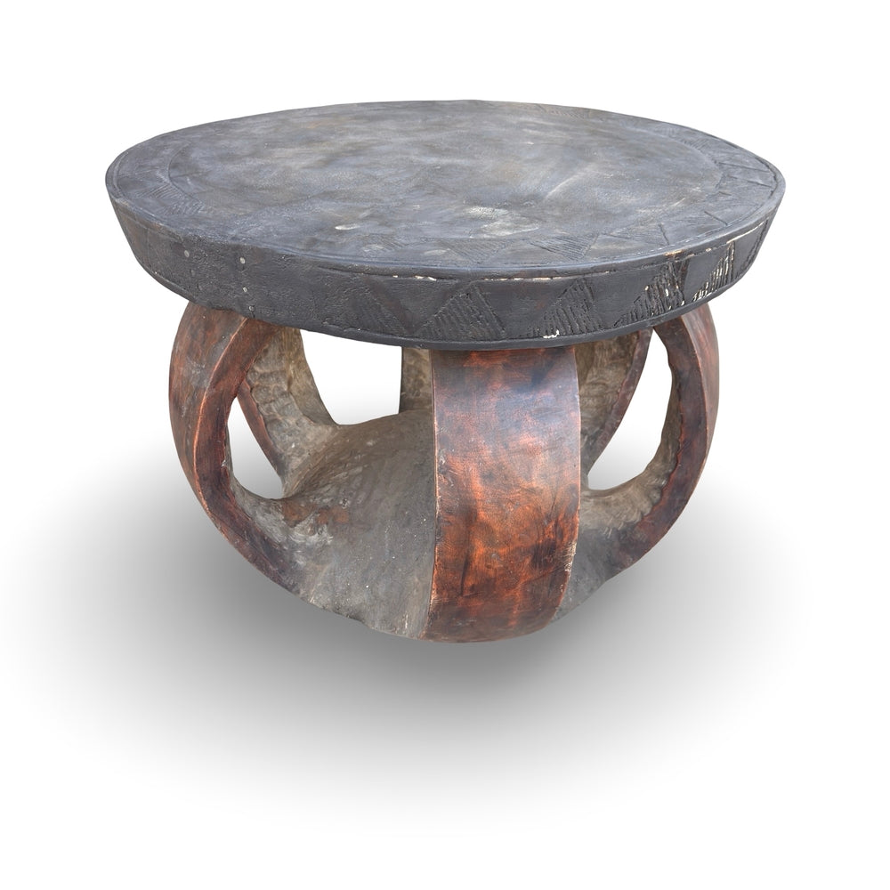 Vintage African Carved Wooden Stool - Berbere Imports