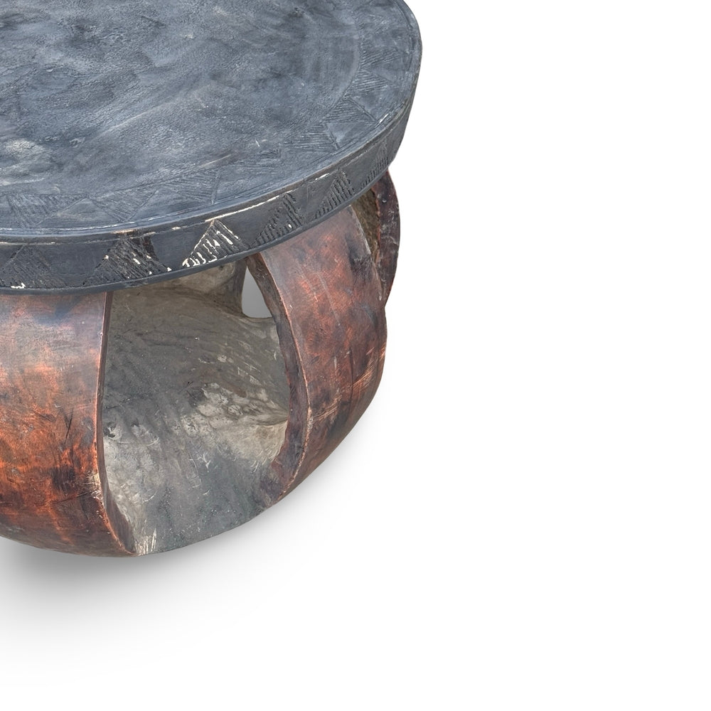 Vintage African Carved Wooden Stool - Berbere Imports