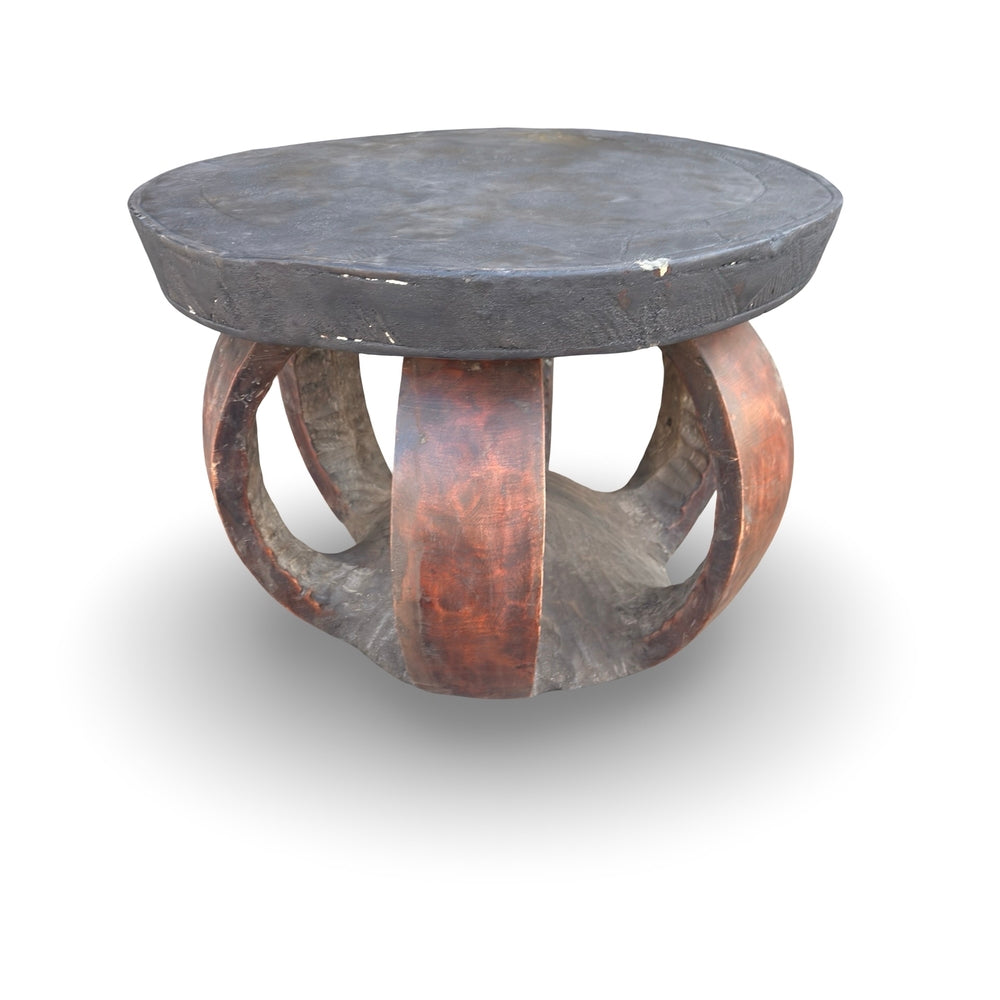 Vintage African Carved Wooden Stool - Berbere Imports