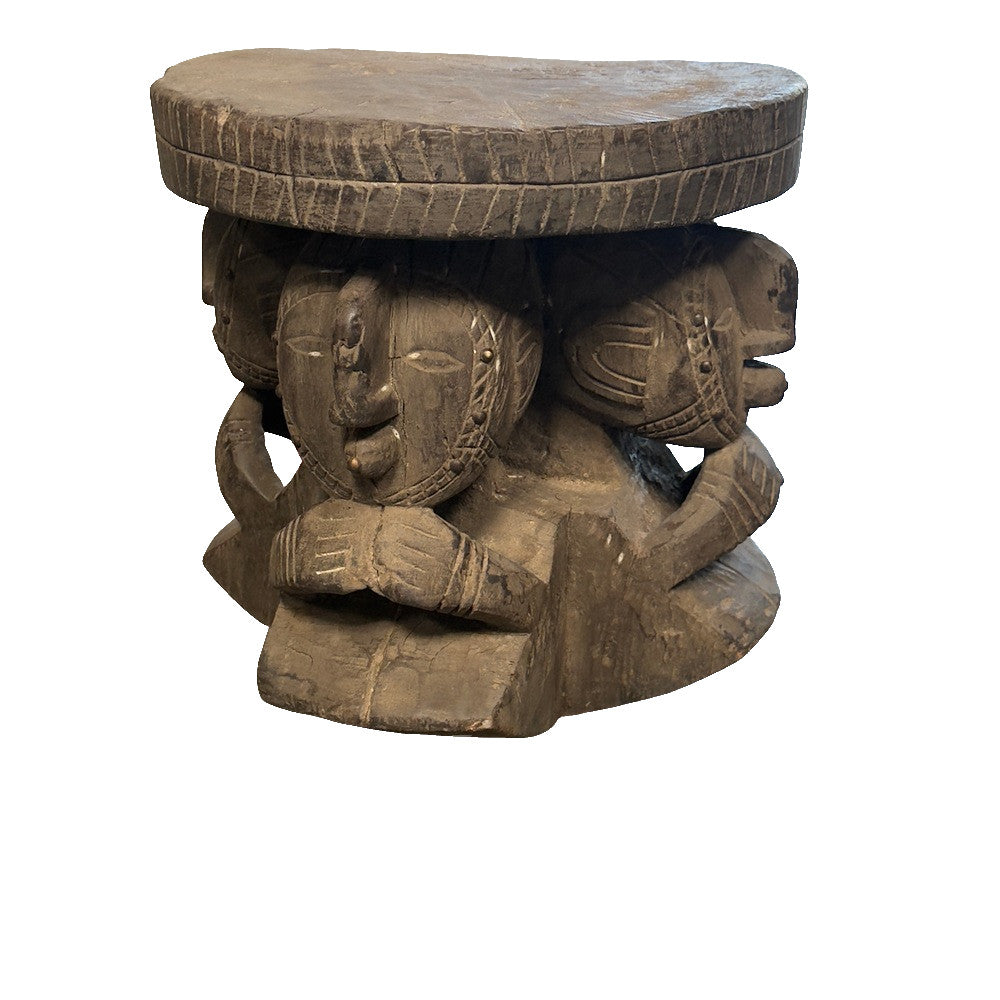 Vintage African Wooden Stool - Berbere Imports