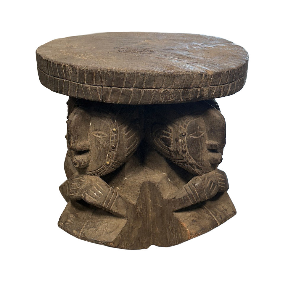 Vintage African Wooden Stool - Berbere Imports