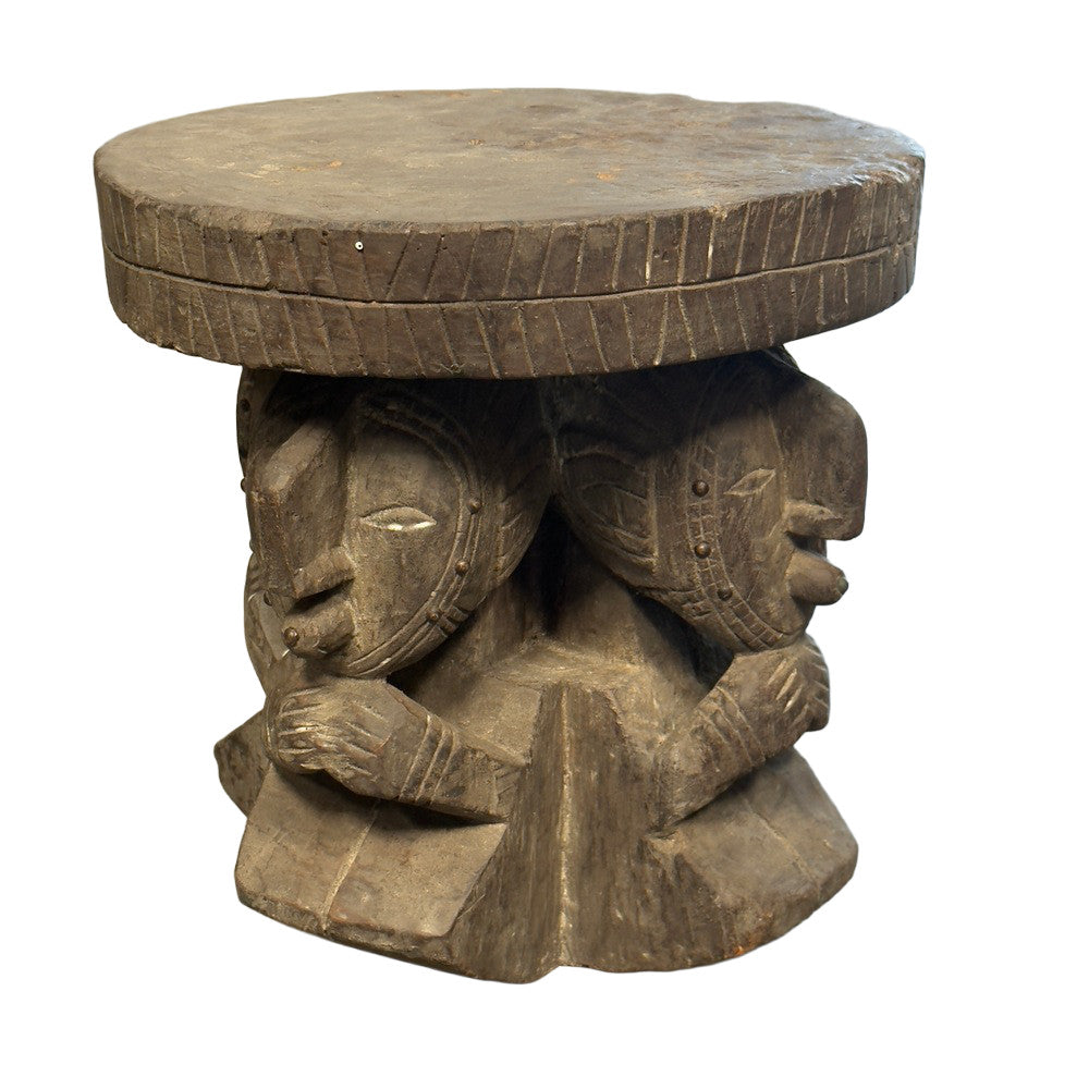 Vintage African Wooden Stool - Berbere Imports