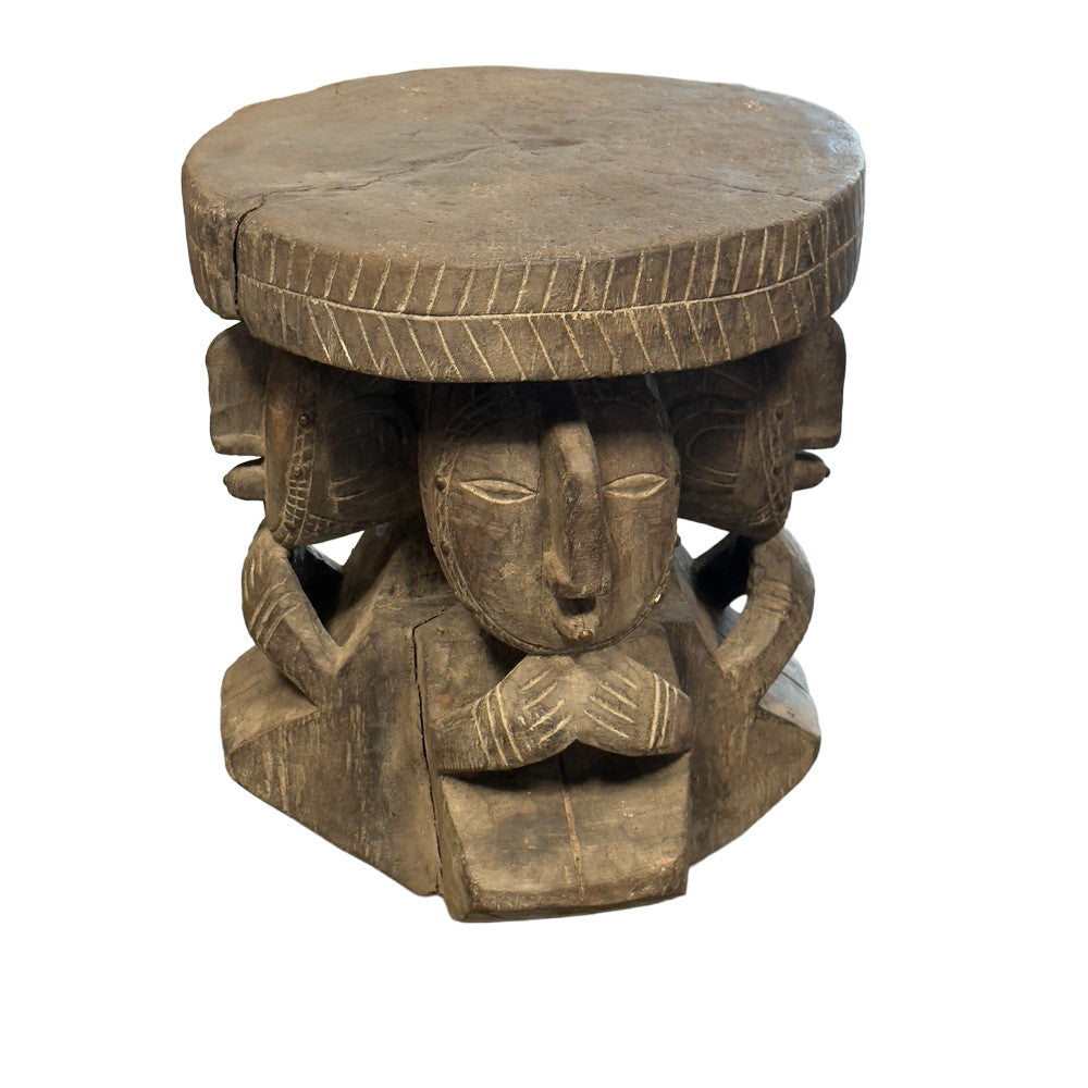Vintage African Wooden Stool - Berbere Imports