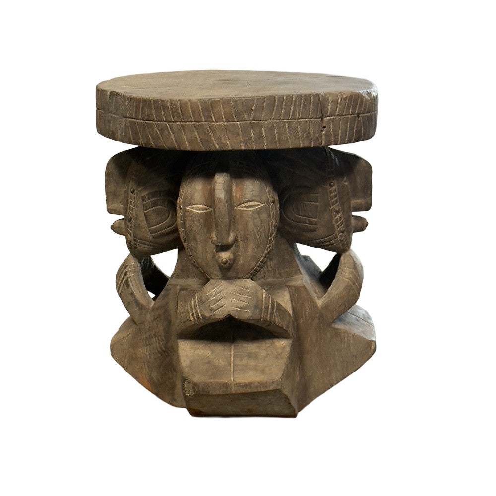 Vintage African Wooden Stool - Berbere Imports