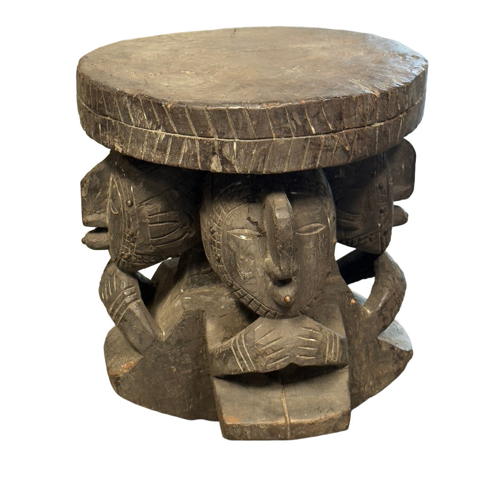 Vintage African Wooden Stool - Berbere Imports