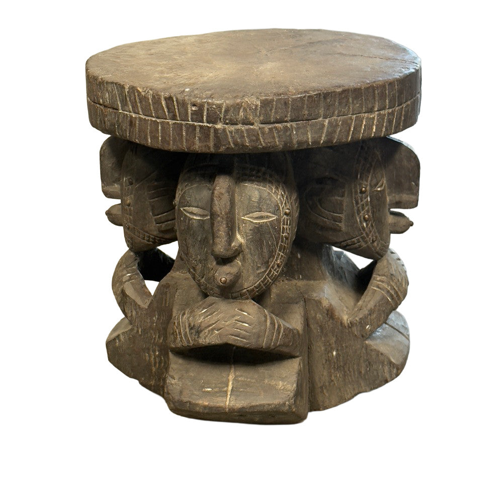 Vintage African Wooden Stool - Berbere Imports