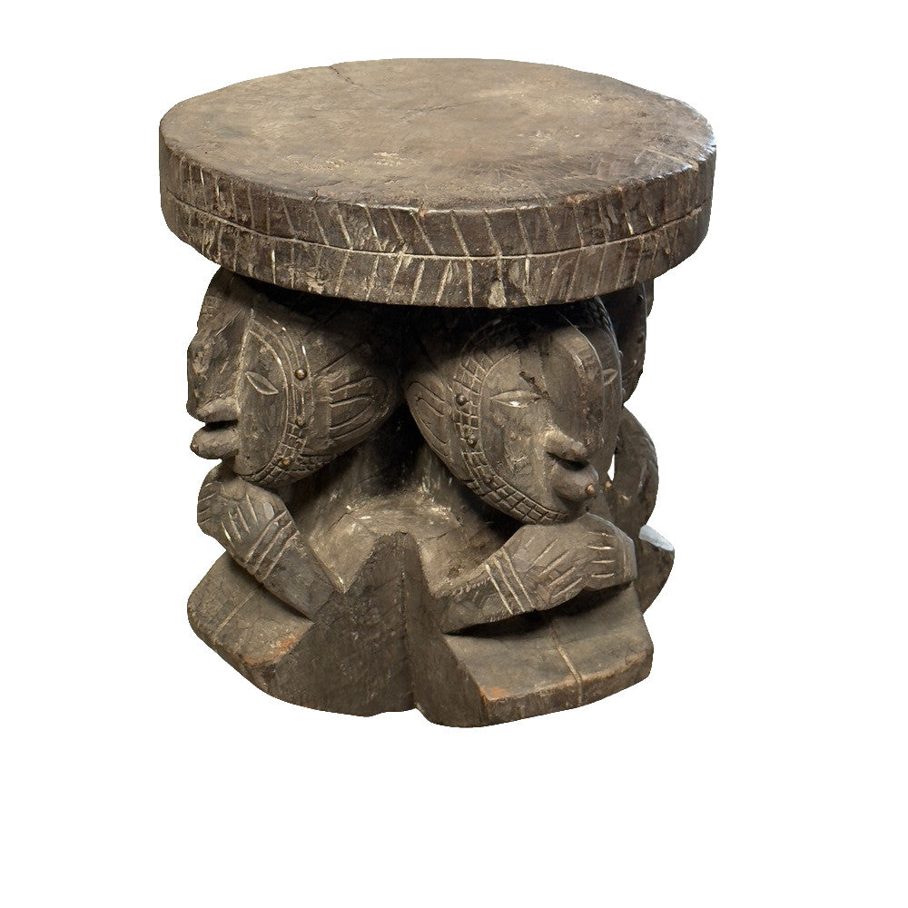 Vintage African Wooden Stool - Berbere Imports