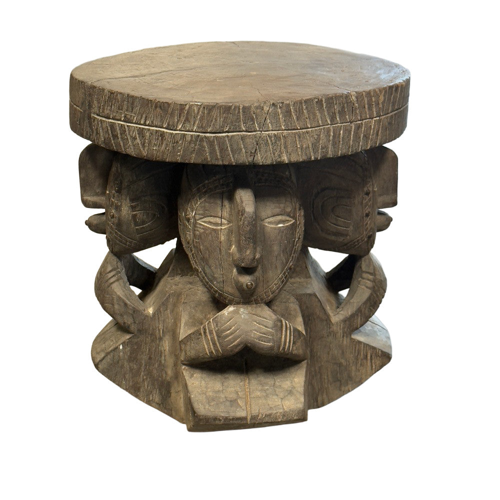 Vintage African Wooden Stool - Berbere Imports