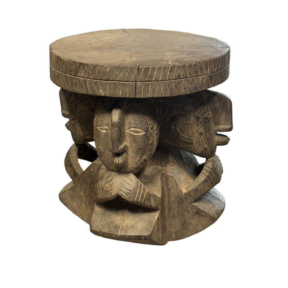 Vintage African Wooden Stool - Berbere Imports