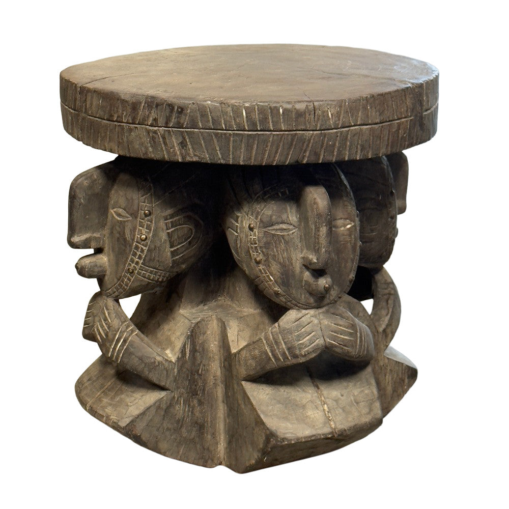 Vintage African Wooden Stool - Berbere Imports