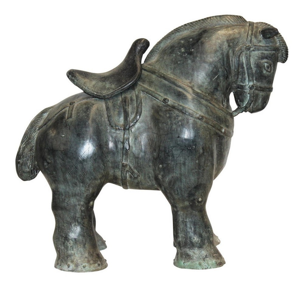 Reproduction Bronze Chinese Tang Dynasty Horse - Berbere Imports