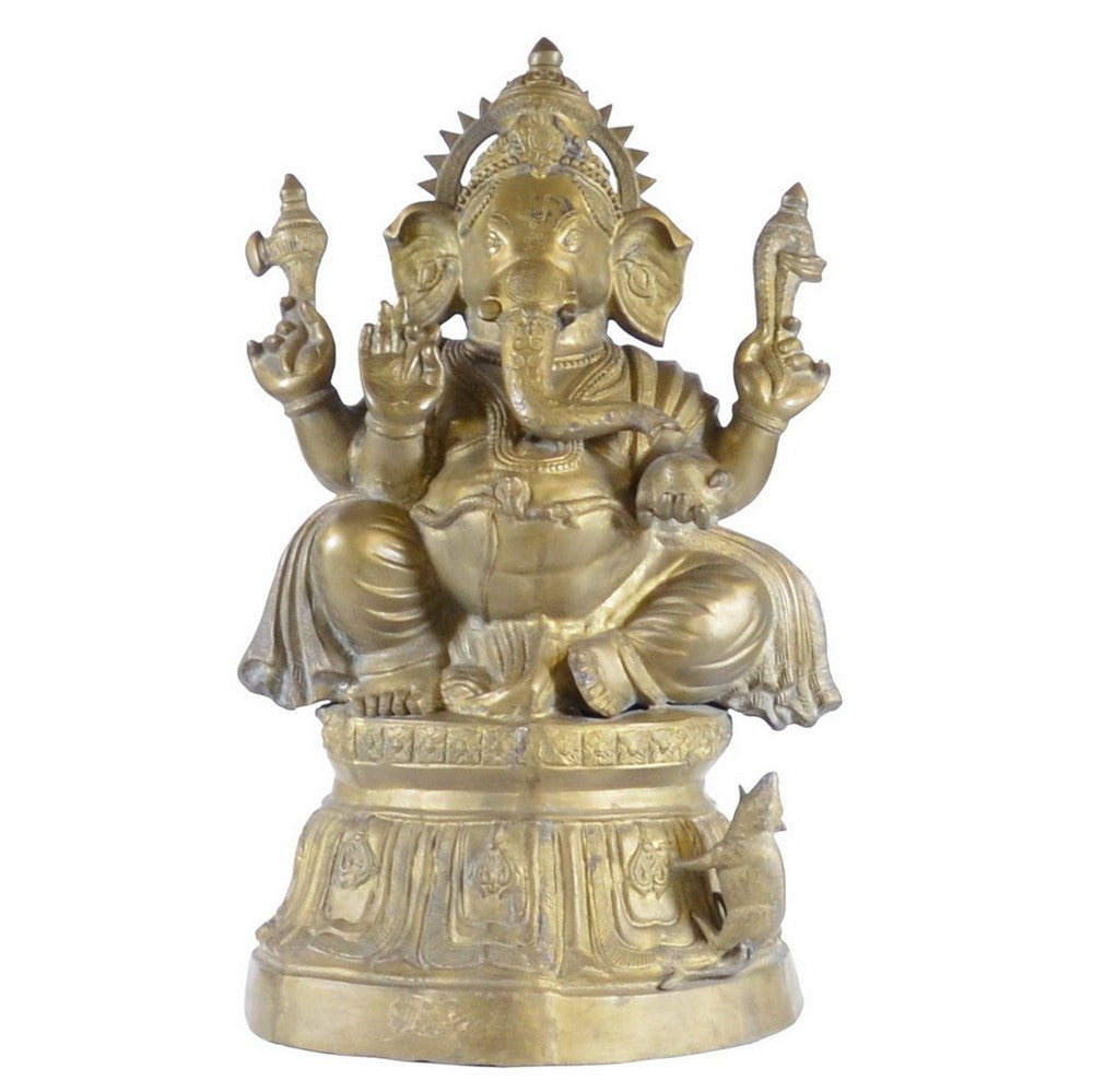 Indian Brass Ganesh - Berbere Imports