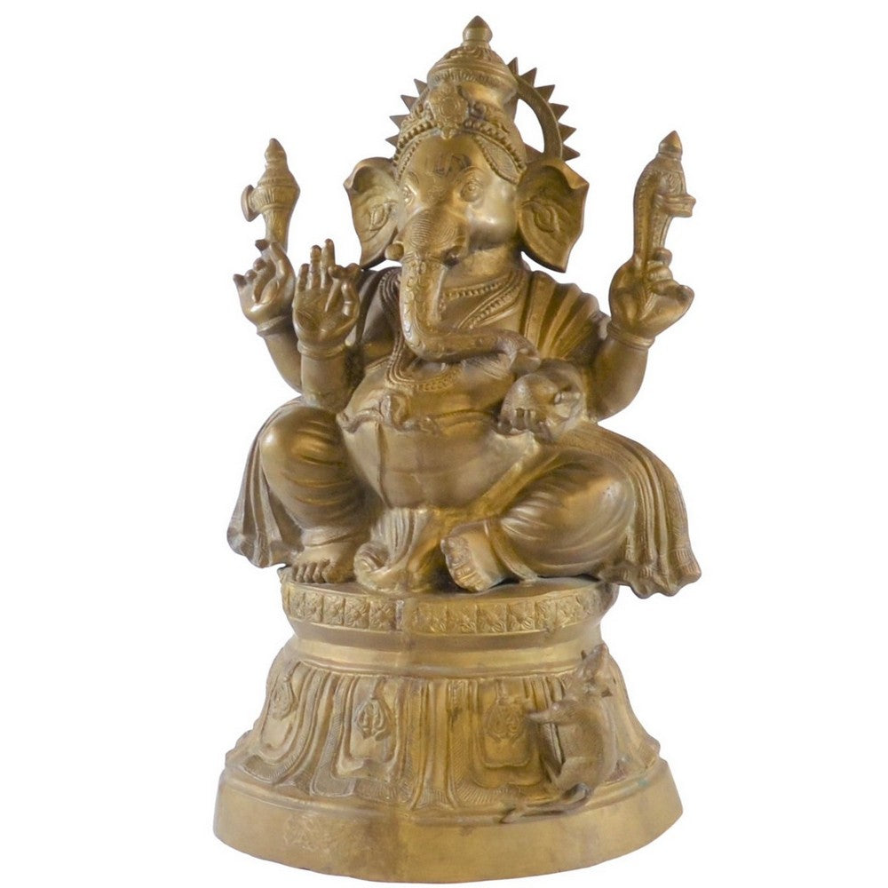 Indian Brass Ganesh - Berbere Imports