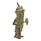 African Bronze Standing Warrior - Berbere Imports