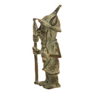 African Bronze Standing Warrior - Berbere Imports