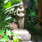 Indonesian Stone Standing Dewi With Jar - Berbere Imports