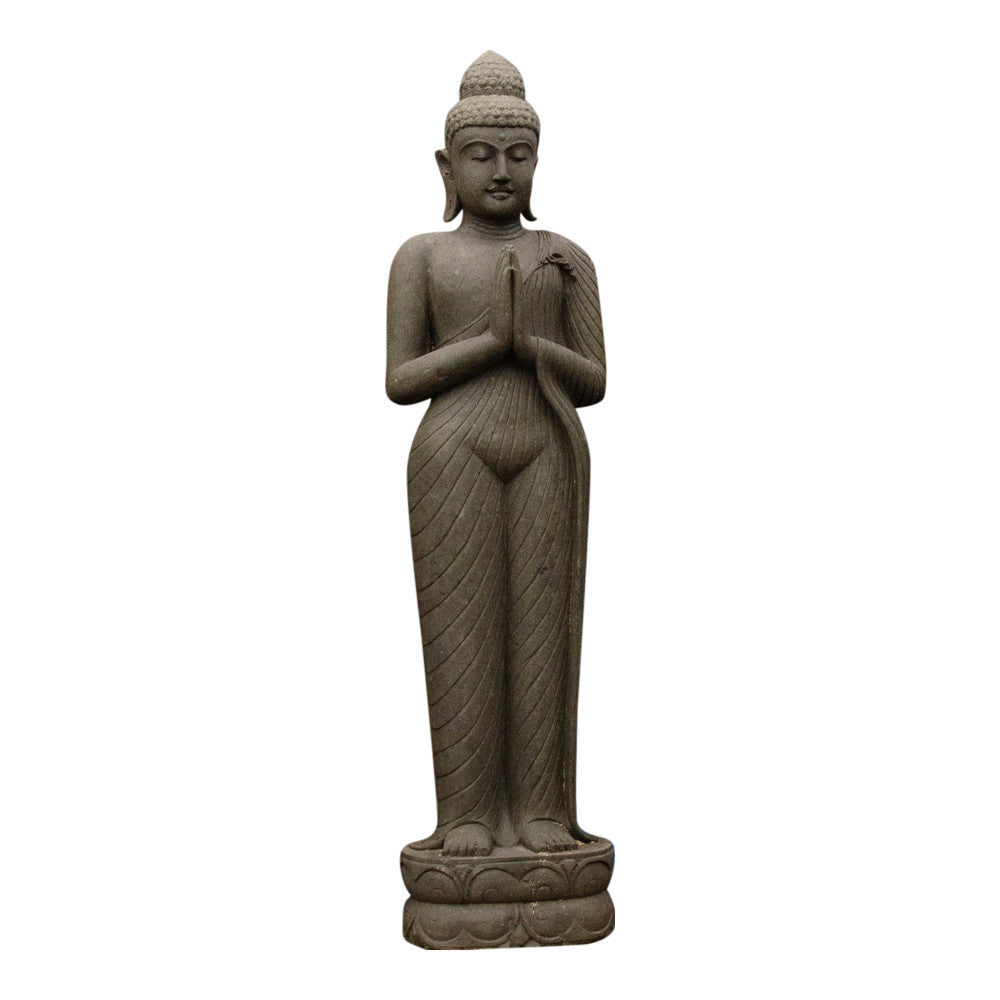 Indonesian Stone Standing Buddha - Berbere Imports