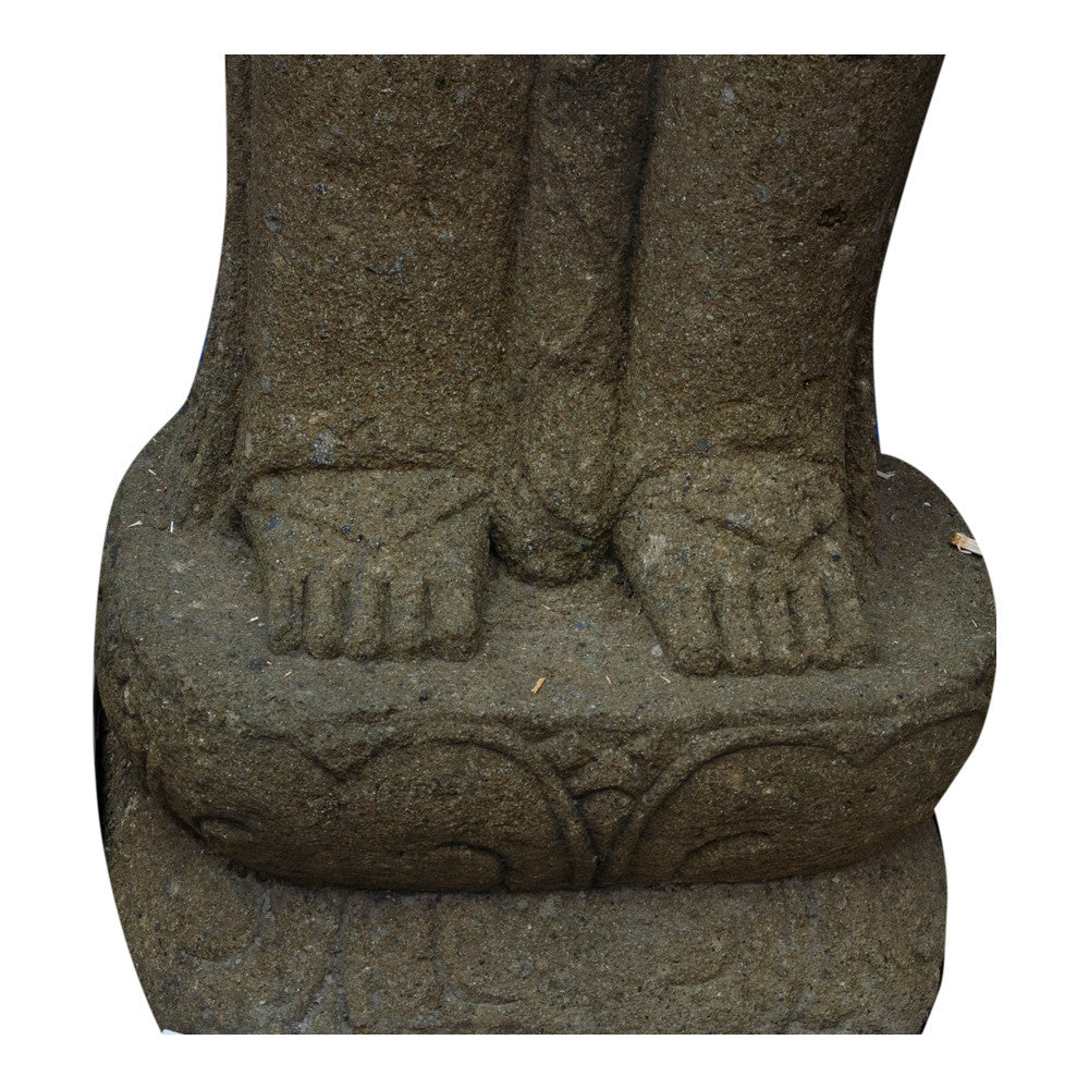 Indonesian Stone Standing Lady With Jug - Berbere Imports