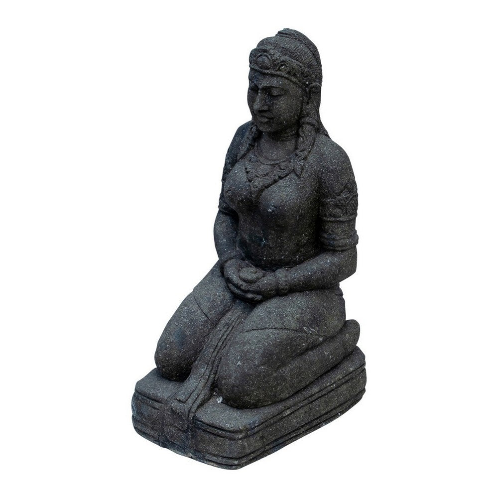 Indonesian Stone Sitting Dewi - Berbere Imports