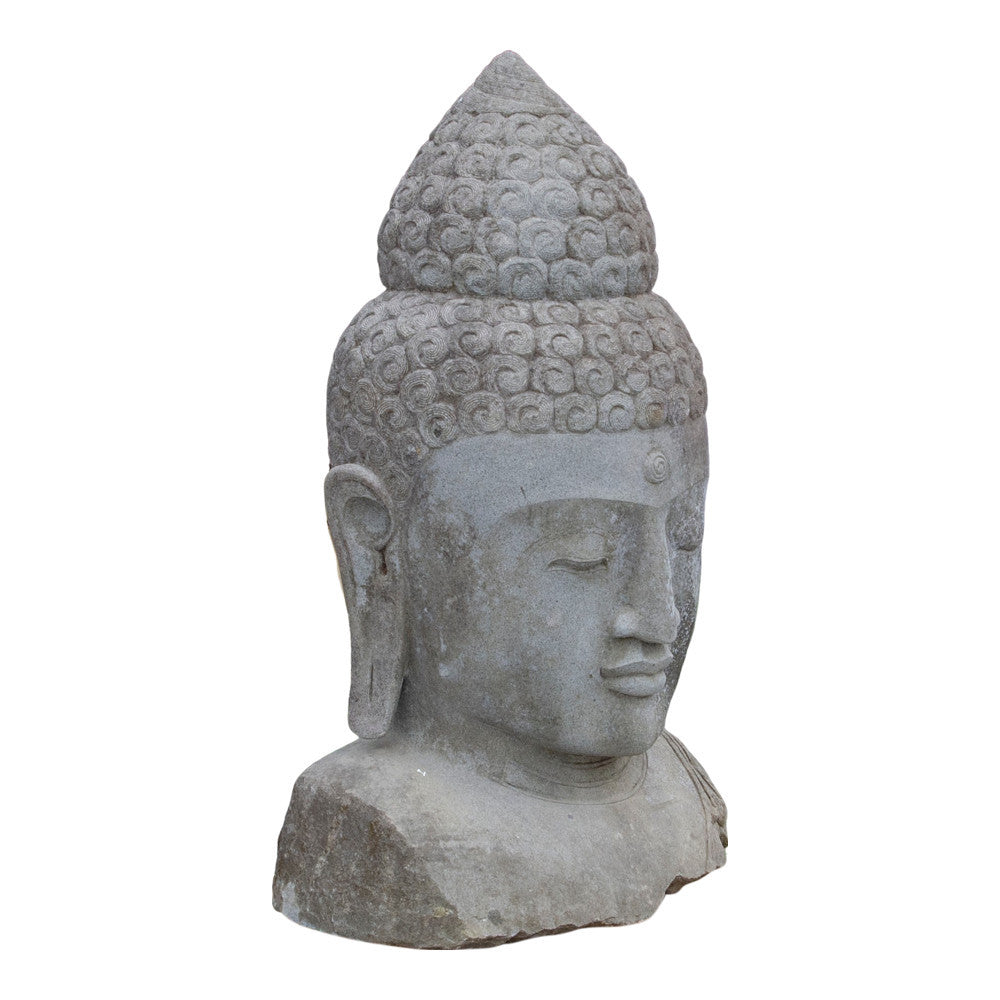 Indonesian Large Stone Buddha Head - Berbere Imports