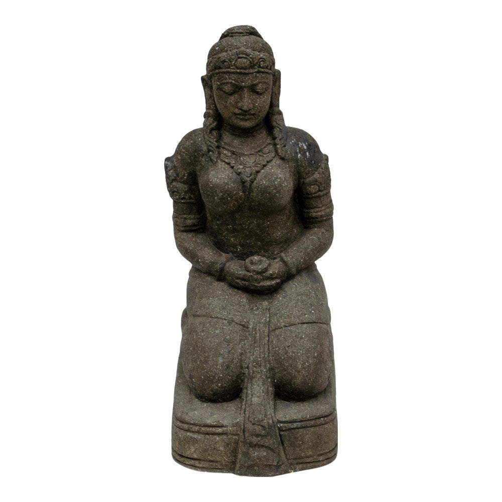 Indonesian Stone Sitting Dewi - Berbere Imports