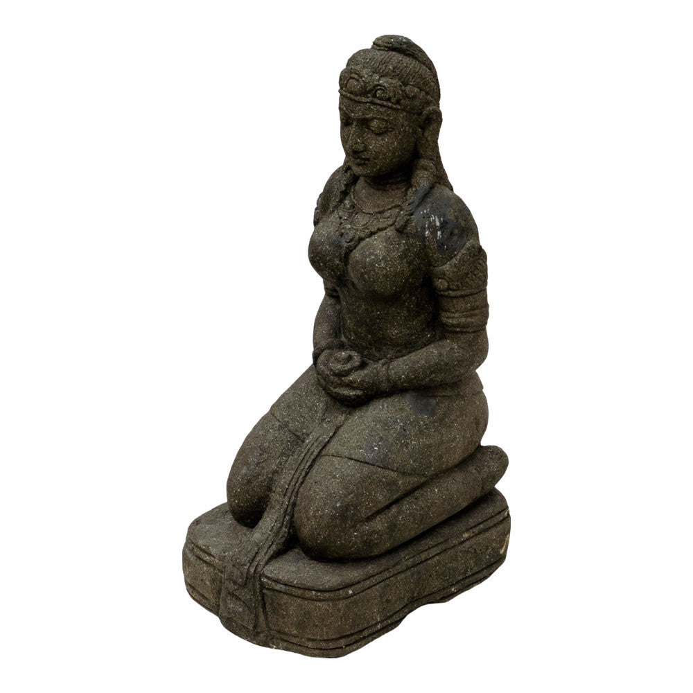 Indonesian Stone Sitting Dewi - Berbere Imports