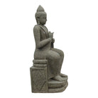 Indonesian Large Stone Sitting Flower Dress Buddha - Berbere Imports